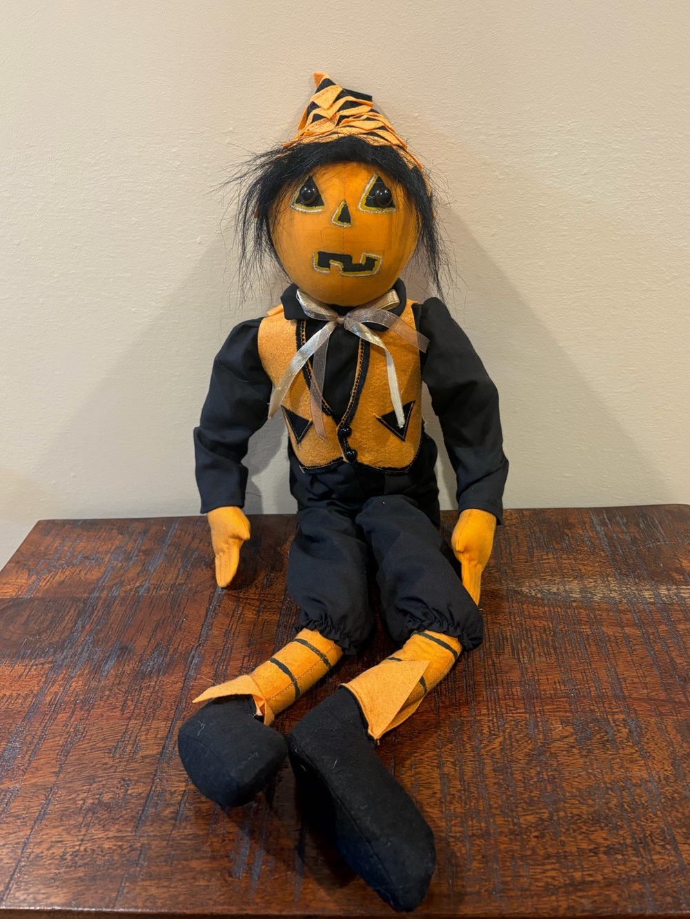 Joe Spencer Parker Pumpkin Folk Art Doll